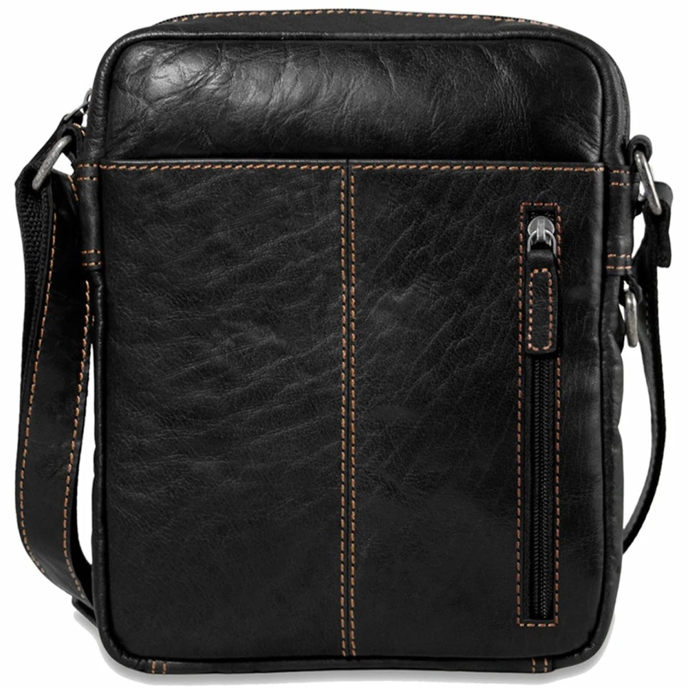 Men's or Women's Jack George's Crossbody Bag in Black Leather. Never used.